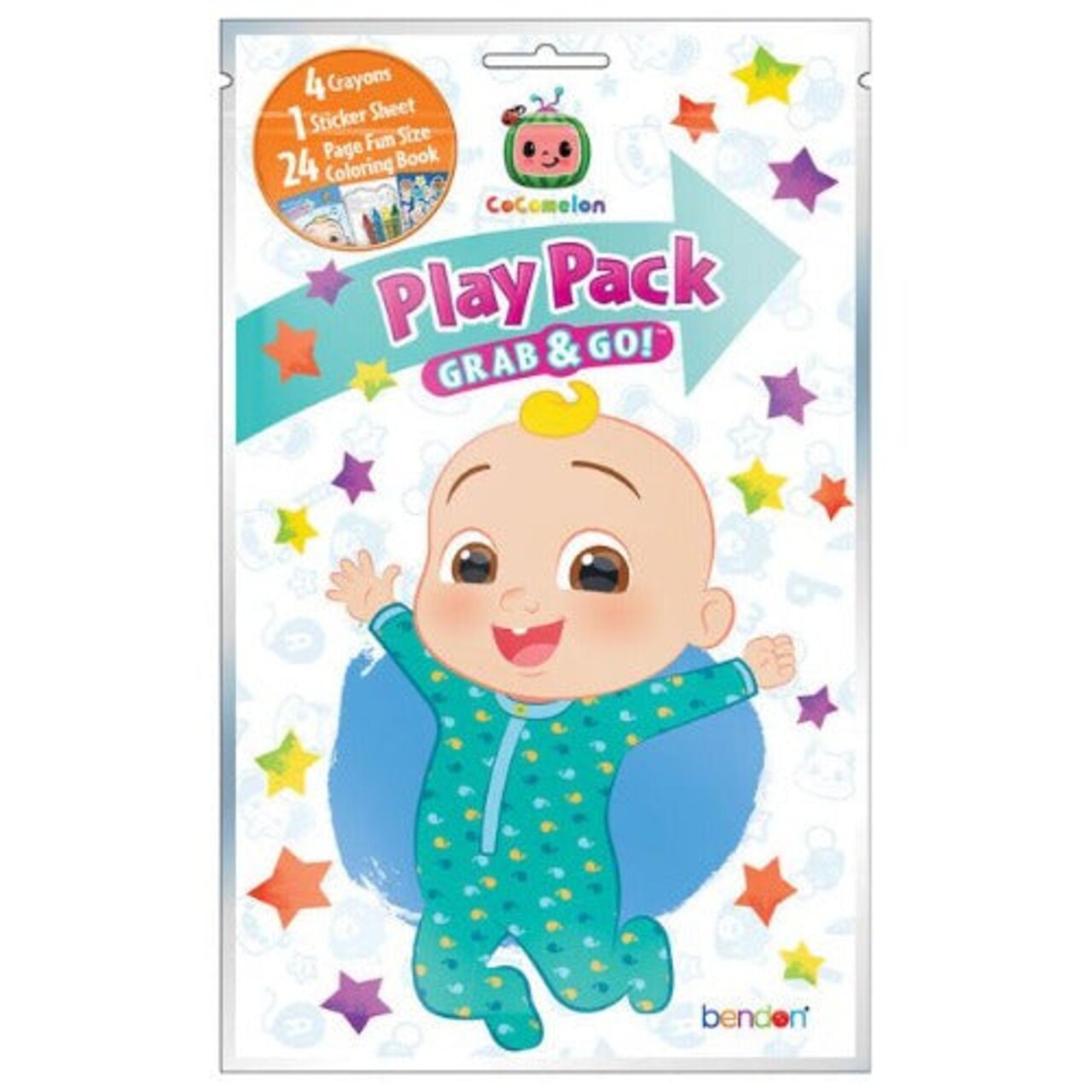 Cocomelon Grab And Go Play Pack Party Favors 1Ct Coloring Stickers Crayons
